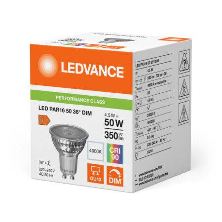 LED PAR16 DIM 50-4,5W/940 36 ° GU10