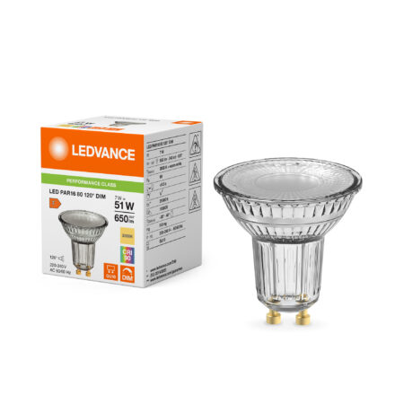 PAR16 80120 DIM 7W/930 GU10 650lm
LEEDLAMP Par 16